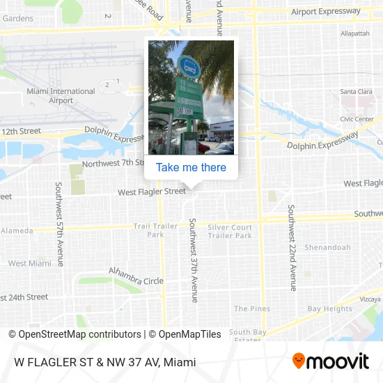 Mapa de W FLAGLER ST & NW 37 AV