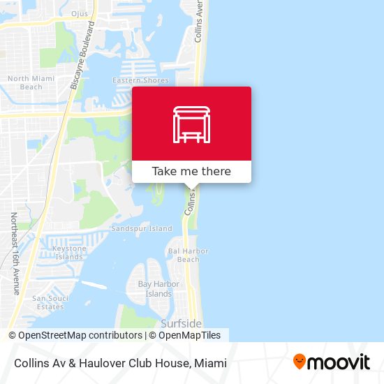 Collins Av & Haulover Club House map