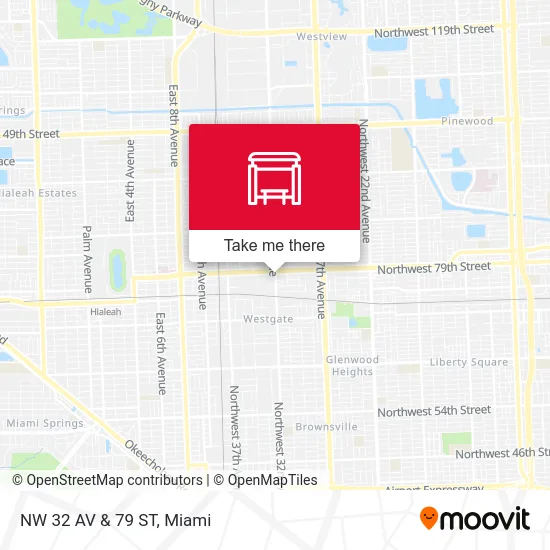 Mapa de NW 32 AV & 79 ST