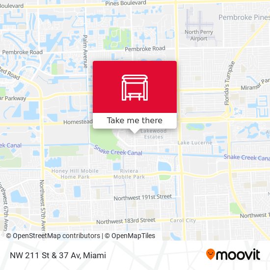 NW 211 St & 37 Av map