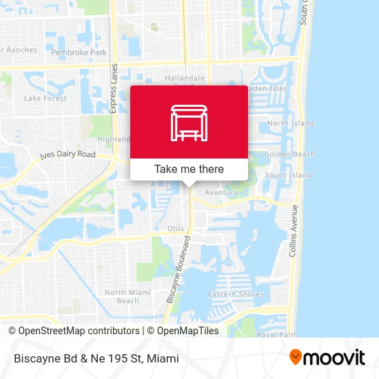 Biscayne Bd & Ne 195 St map