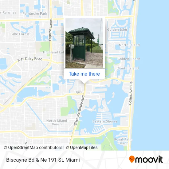 Biscayne Bd & Ne 191 St map