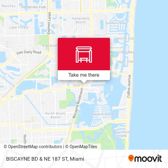 Mapa de BISCAYNE BD & NE 187 ST