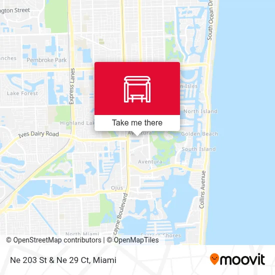 Ne 203 St & Ne 29 Ct map