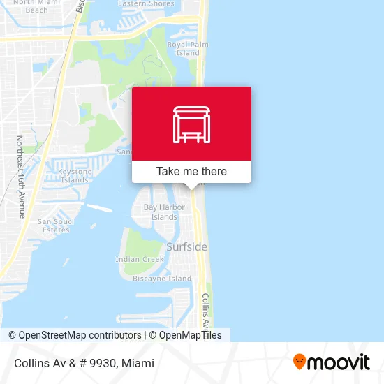 Collins Av & # 9930 map