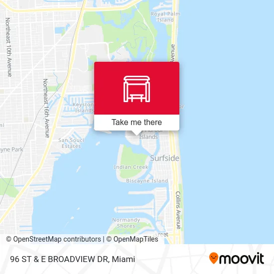 96 ST & E BROADVIEW DR map