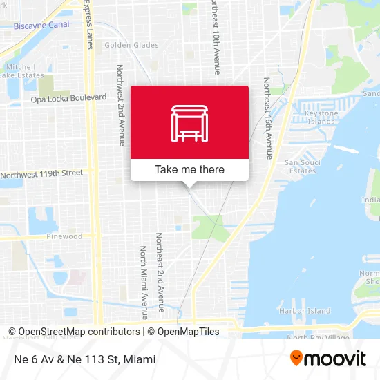 Ne 6 Av & Ne 113 St map