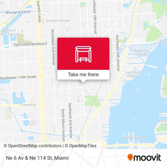 Ne 6 Av & Ne 114 St map