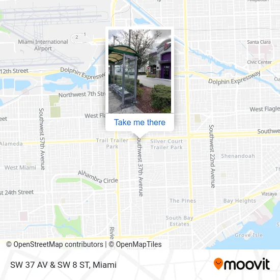 Mapa de SW 37 AV & SW 8 ST