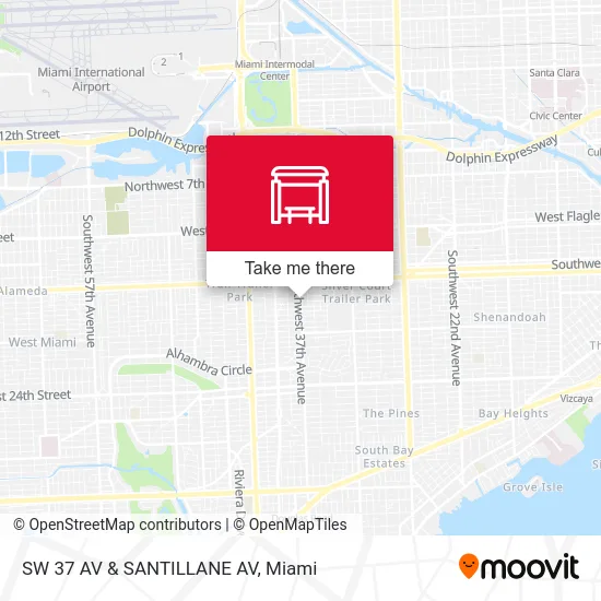 Mapa de SW 37 AV & SANTILLANE AV