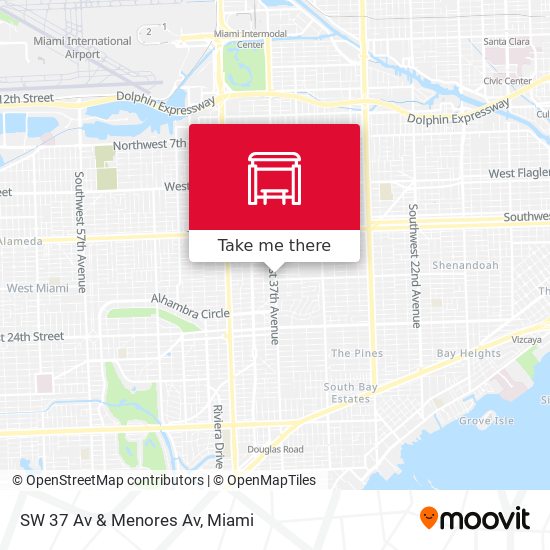 SW 37 Av & Menores Av map