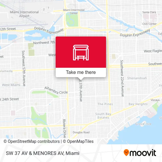Mapa de SW 37 AV & MENORES AV