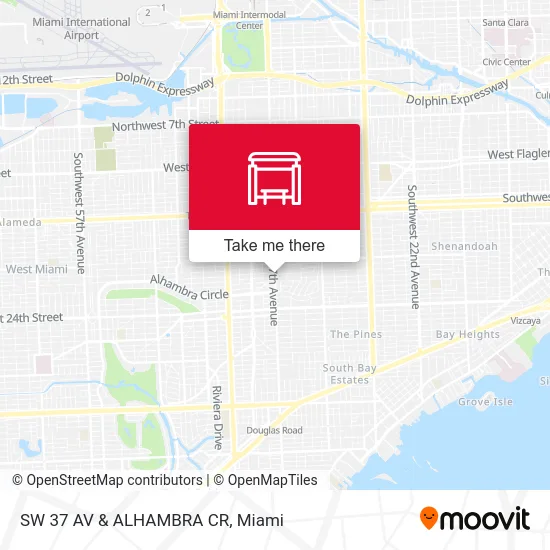 Mapa de SW 37 AV & ALHAMBRA CR