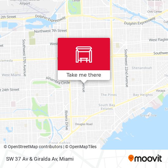 SW 37 Av & Giralda Av map