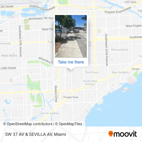 Mapa de SW 37 AV & SEVILLA AV