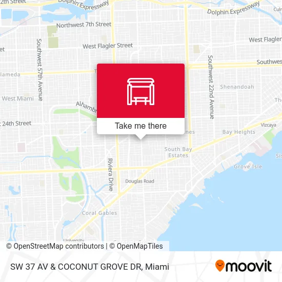 Mapa de SW 37 AV & COCONUT GROVE DR