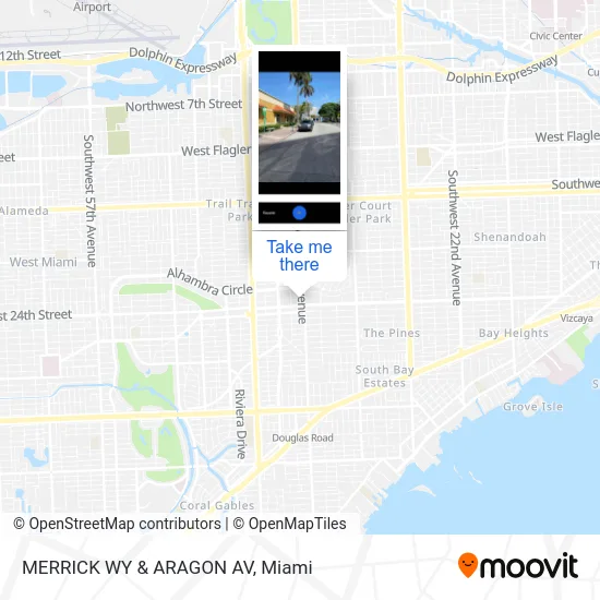 Mapa de MERRICK WY & ARAGON AV