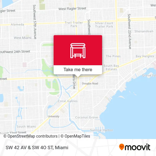 SW 42 AV & SW 4O ST map