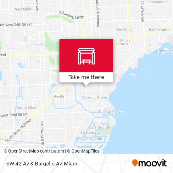 SW 42 Av & Bargello Av map