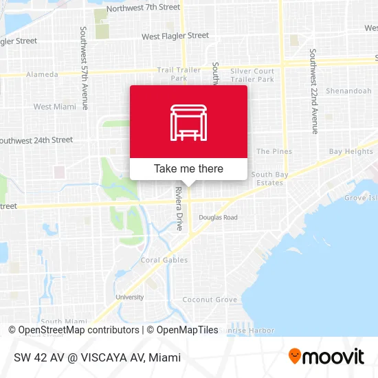 Mapa de SW 42 AV @ VISCAYA AV