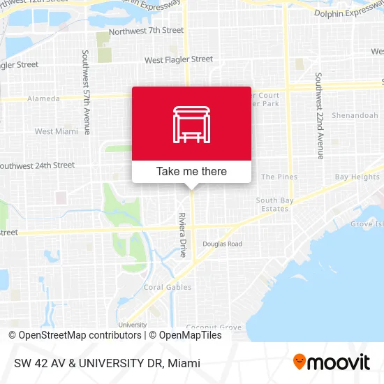 Mapa de SW 42 AV & UNIVERSITY DR