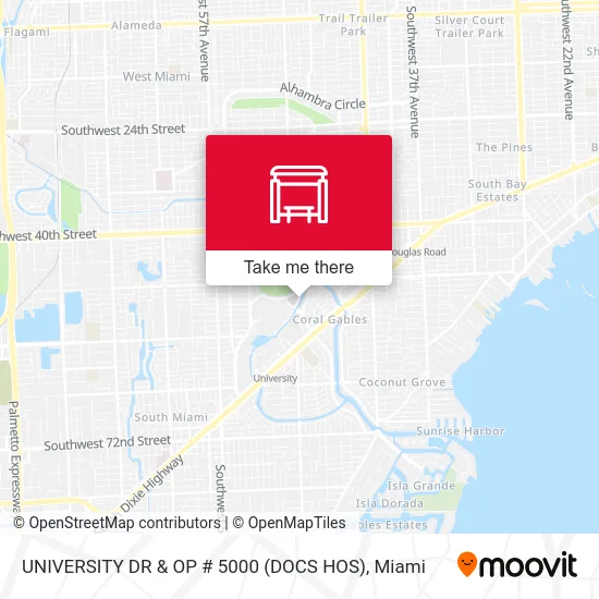 UNIVERSITY DR & OP # 5000 (DOCS HOS) map