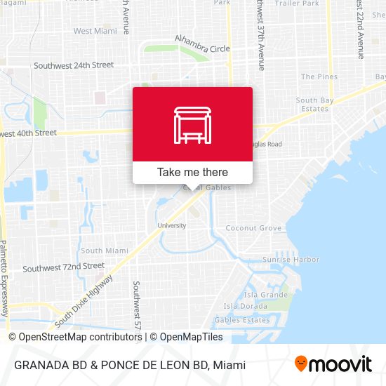 GRANADA BD & PONCE DE LEON BD map