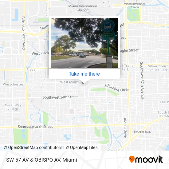 SW 57 AV & OBISPO AV map