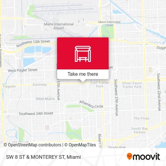 Mapa de SW 8 ST & MONTEREY ST