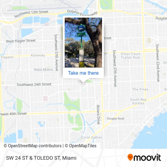 SW 24 ST & TOLEDO ST map
