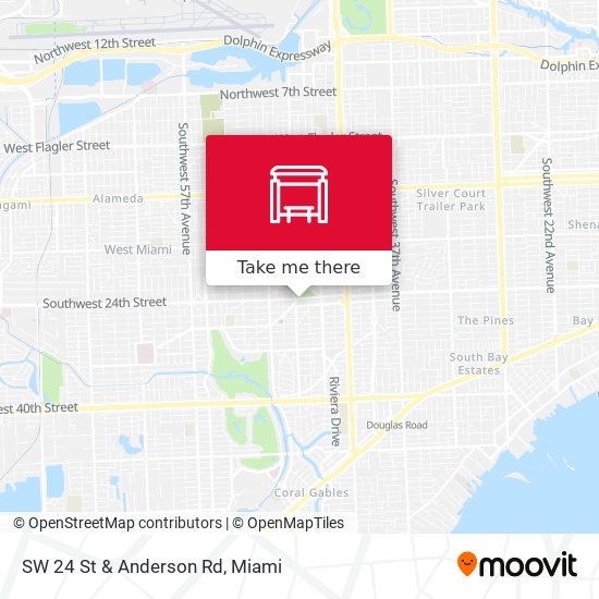 SW 24 St & Anderson Rd map