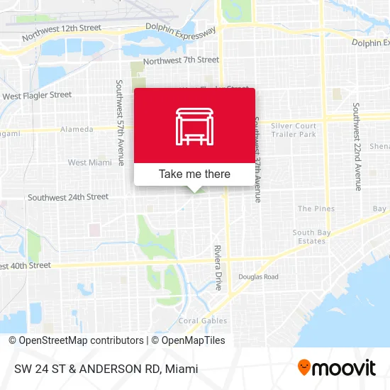 SW 24 ST & ANDERSON RD map