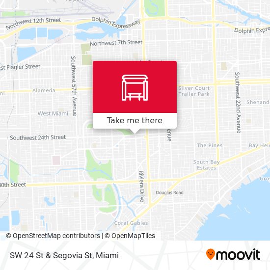 SW 24 St & Segovia St map