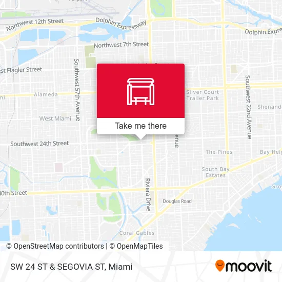 SW 24 ST & SEGOVIA ST map