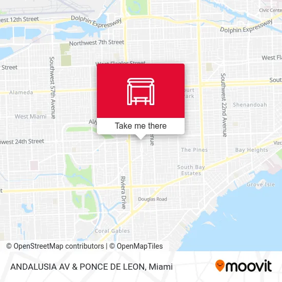 Mapa de ANDALUSIA AV & PONCE DE LEON