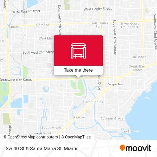 Sw 40 St & Santa Maria St map