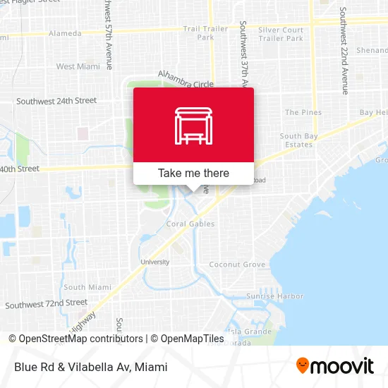 Blue Rd & Vilabella Av map