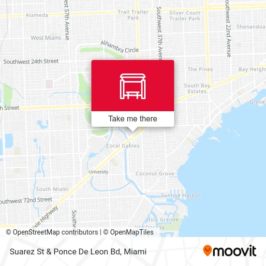 Suarez St & Ponce De Leon Bd map