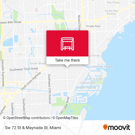 Sw 72 St & Maynada St map
