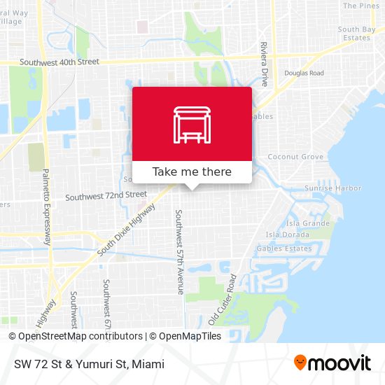 SW 72 St & Yumuri St map