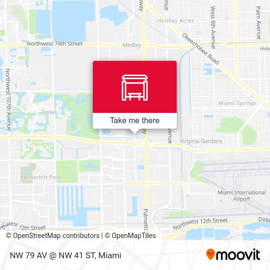 NW 79 AV @ NW 41 ST map