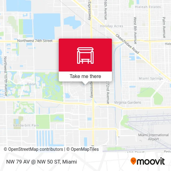 NW 79 AV @ NW 50 ST map