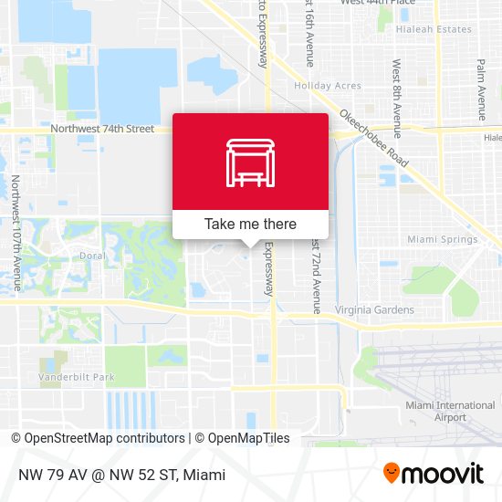 NW 79 Av @ NW 52 St map