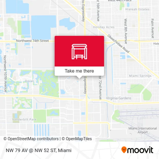 NW 79 AV @ NW 52 ST map