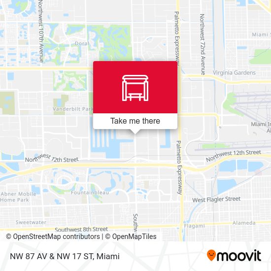 NW 87 Av & NW 17 St map