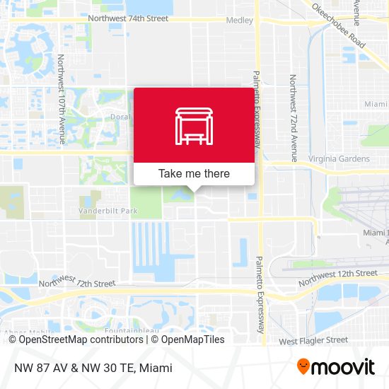 Mapa de NW 87 AV & NW 30 TE
