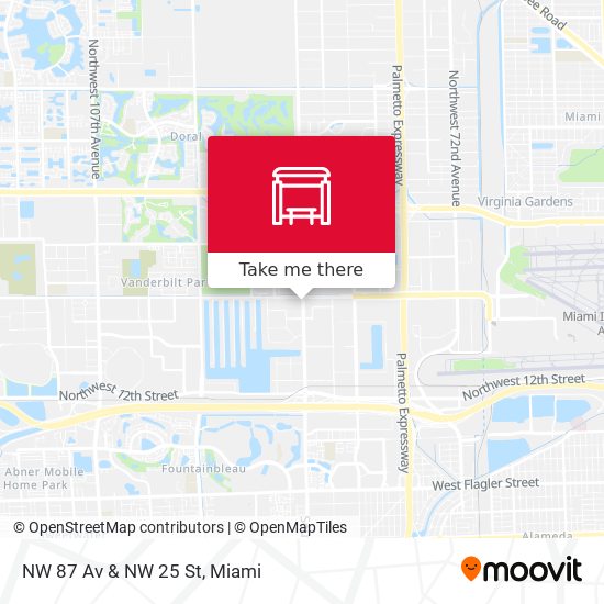 NW 87 Av & NW 25 St map