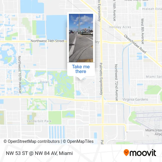 NW 53 ST @ NW 84 AV map