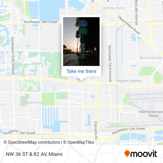 NW 36 ST & 82 AV map