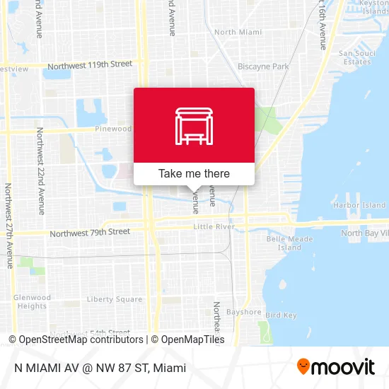 N MIAMI AV @ NW 87 ST map